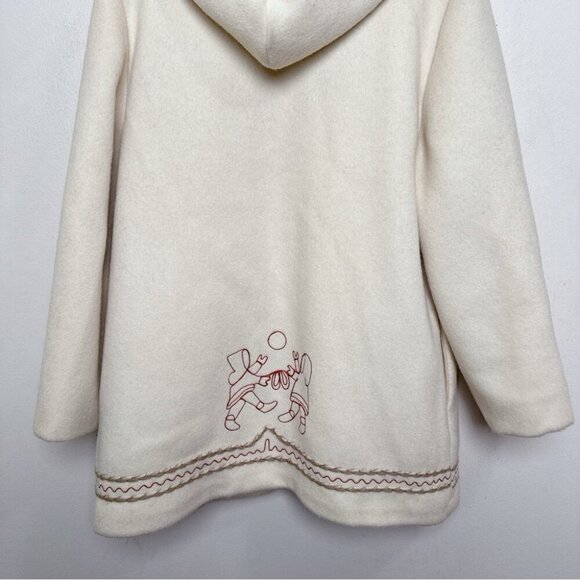 Canadian Sportwear Womens 16 1/2 Wool Northern Faux Fur Hood Trim Parka - Picture 15 of 16